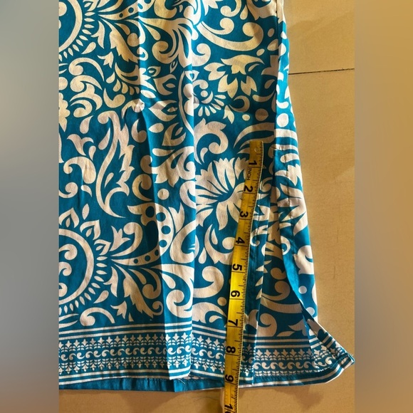 Free People Women's Bella Printed Tunic Blouse Long Sleeve Light Blue Size XL - Picture 7 of 16